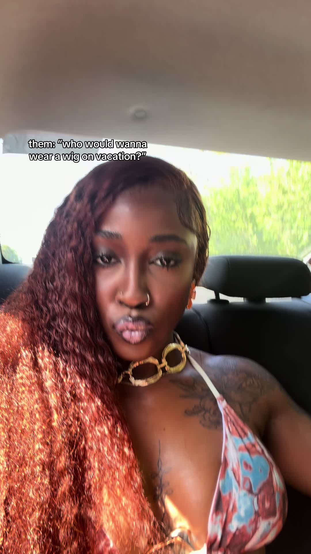 TikTok post by @akyrasimone for Lemoda Hair. Caption reads: [...] !😂 what glue yall think i used....