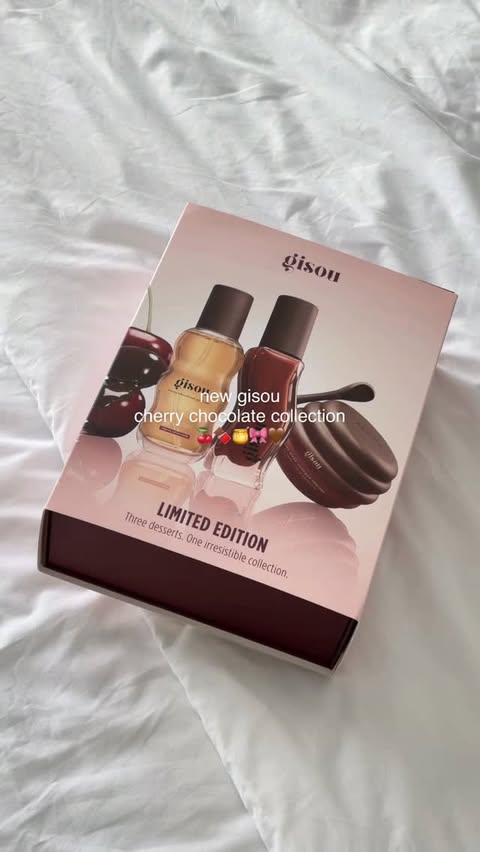 Instagram post by @addict_to_beauty_ for Gisou. Caption reads: [...] obsessed with the new limited-edition Gisou....