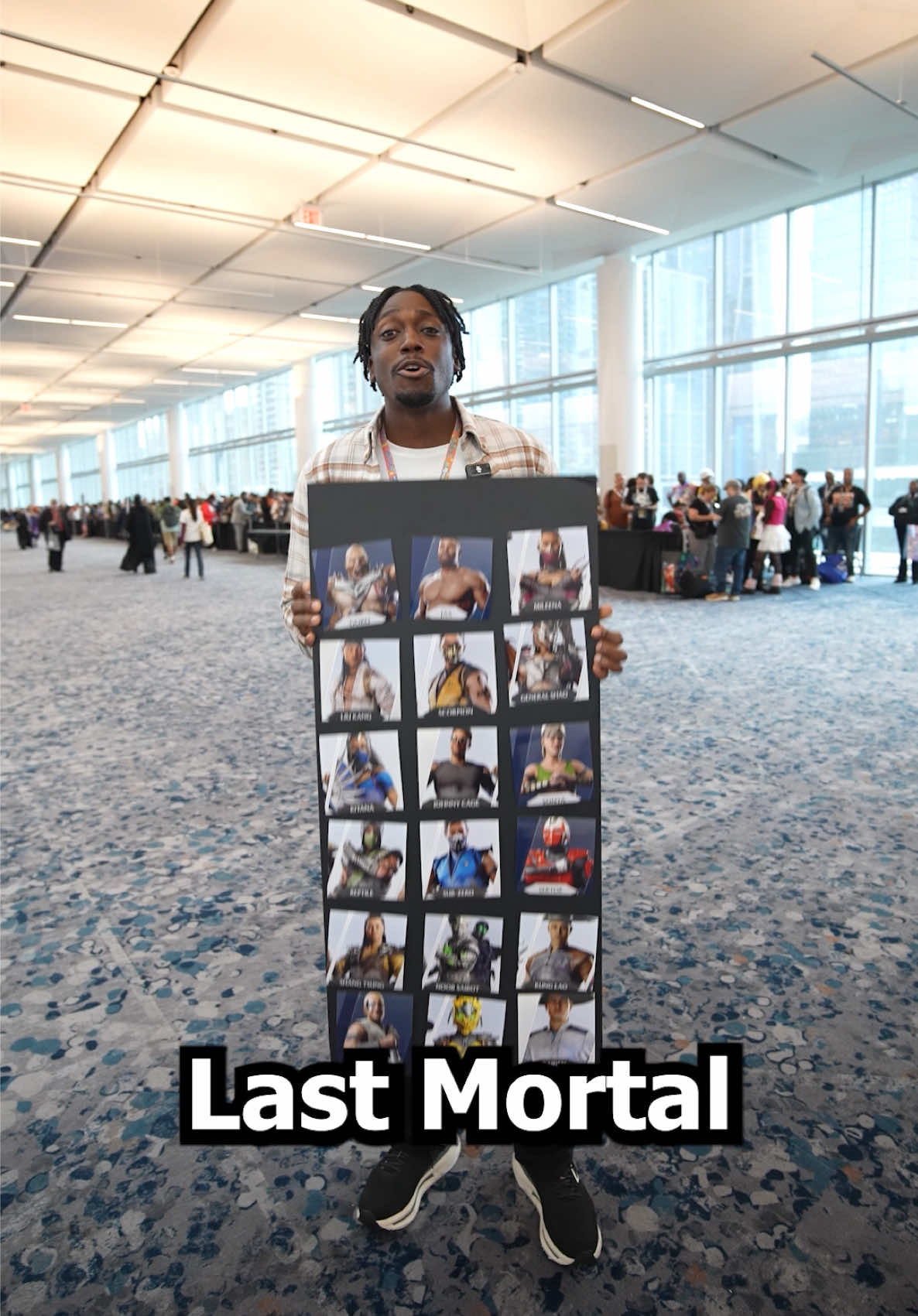 TikTok post by @theshonenshowdown for Mortal Kombat. Caption reads: #WBPartner Last Mortal Kombat Character On The....