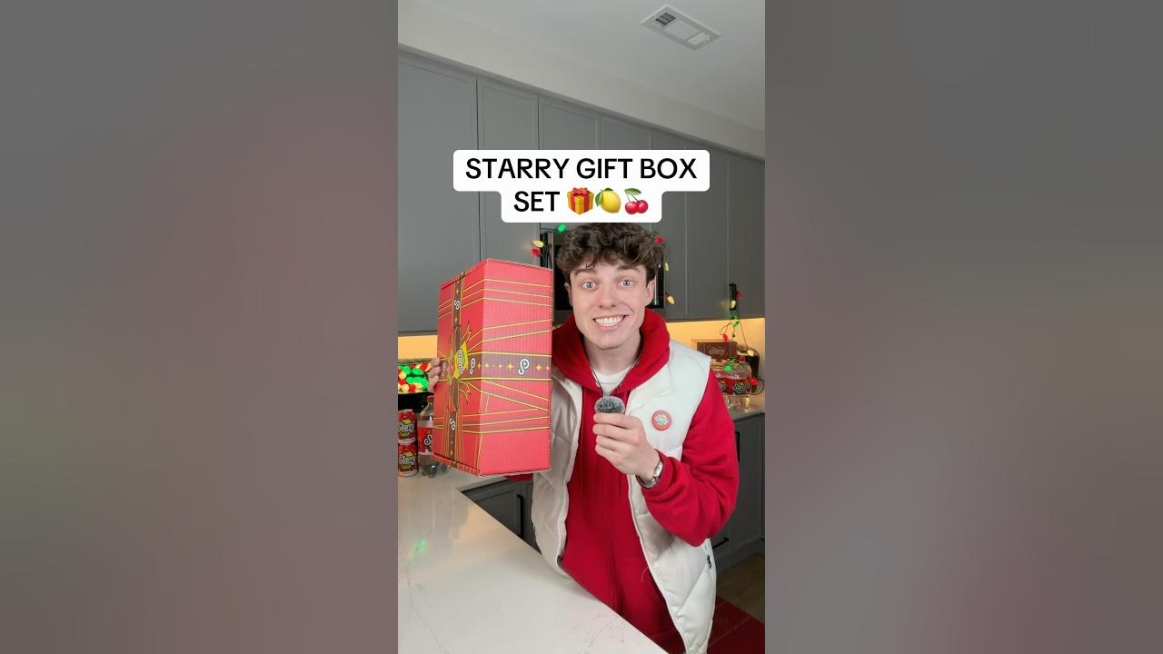 YouTube post by @okcron for Starry. Caption reads: FREE STARRY GIFT SET 🎁🎅 #STARRYPartner [...].