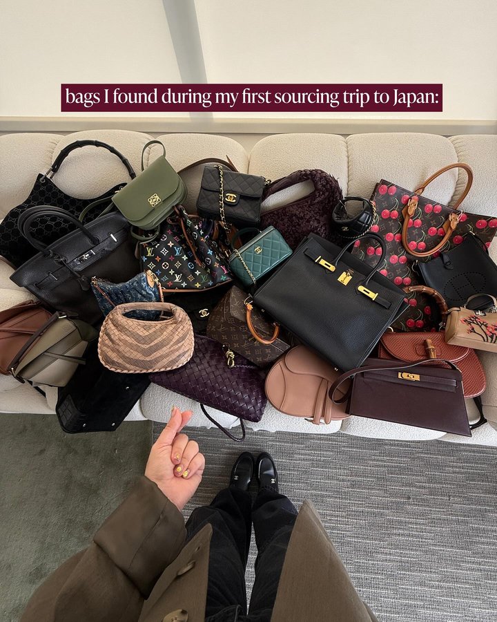 Instagram post by @xofashionica for Whatnot. Caption reads: giving away the last bag at random today during....