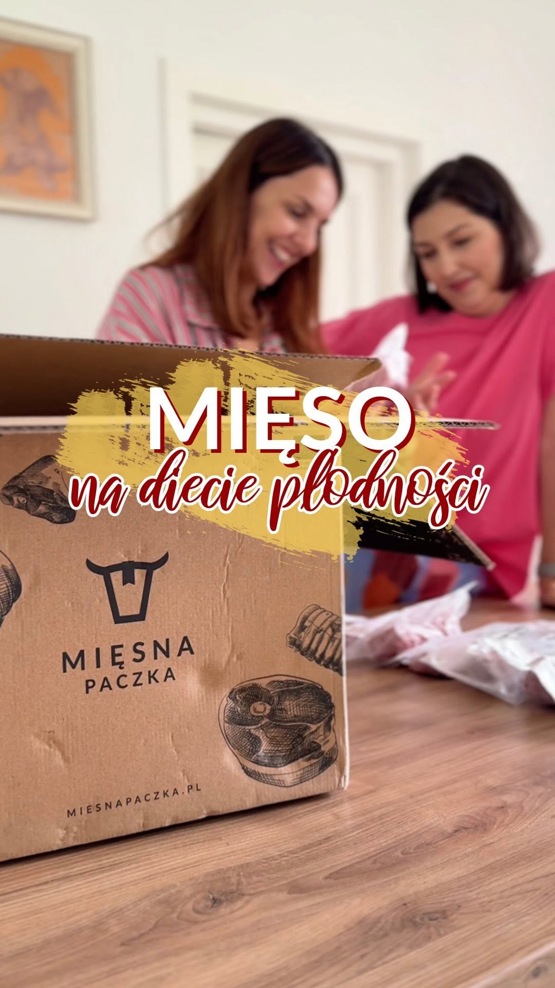 Instagram post by @akademia_plodnosci for Mięsna Paczka. Caption reads: Cieszymy się, że jest takie miejsce, w które....