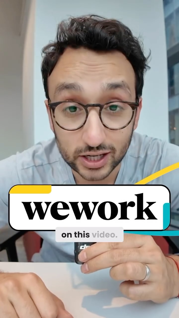 Instagram post by @aliabdaal for WeWork. Caption reads: Most of the time, our remote team works really....