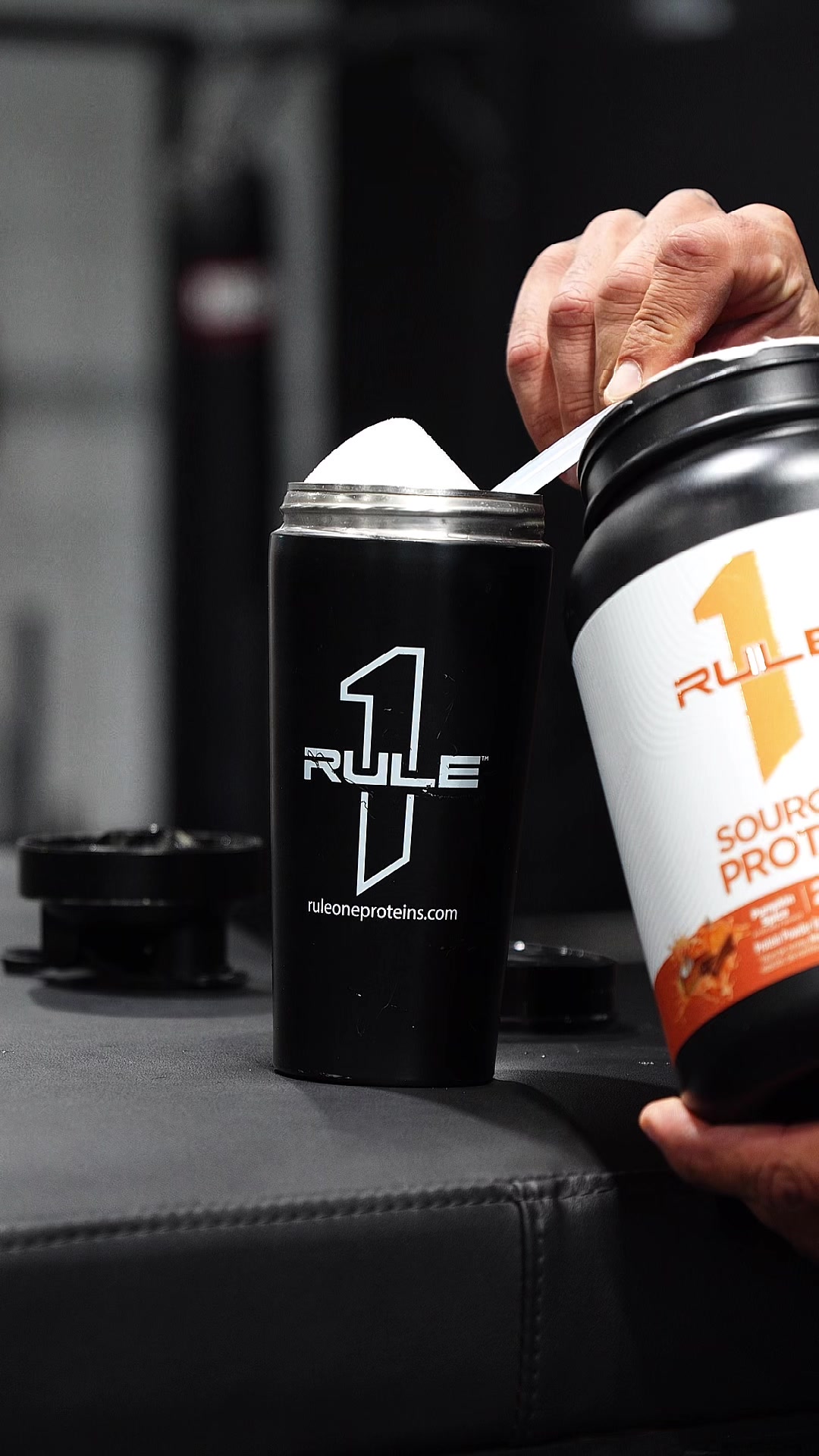 TikTok post by @lucaslakutsin for Rule One Proteins. Caption reads: Everything starts with Rule One @Rule One Proteins....