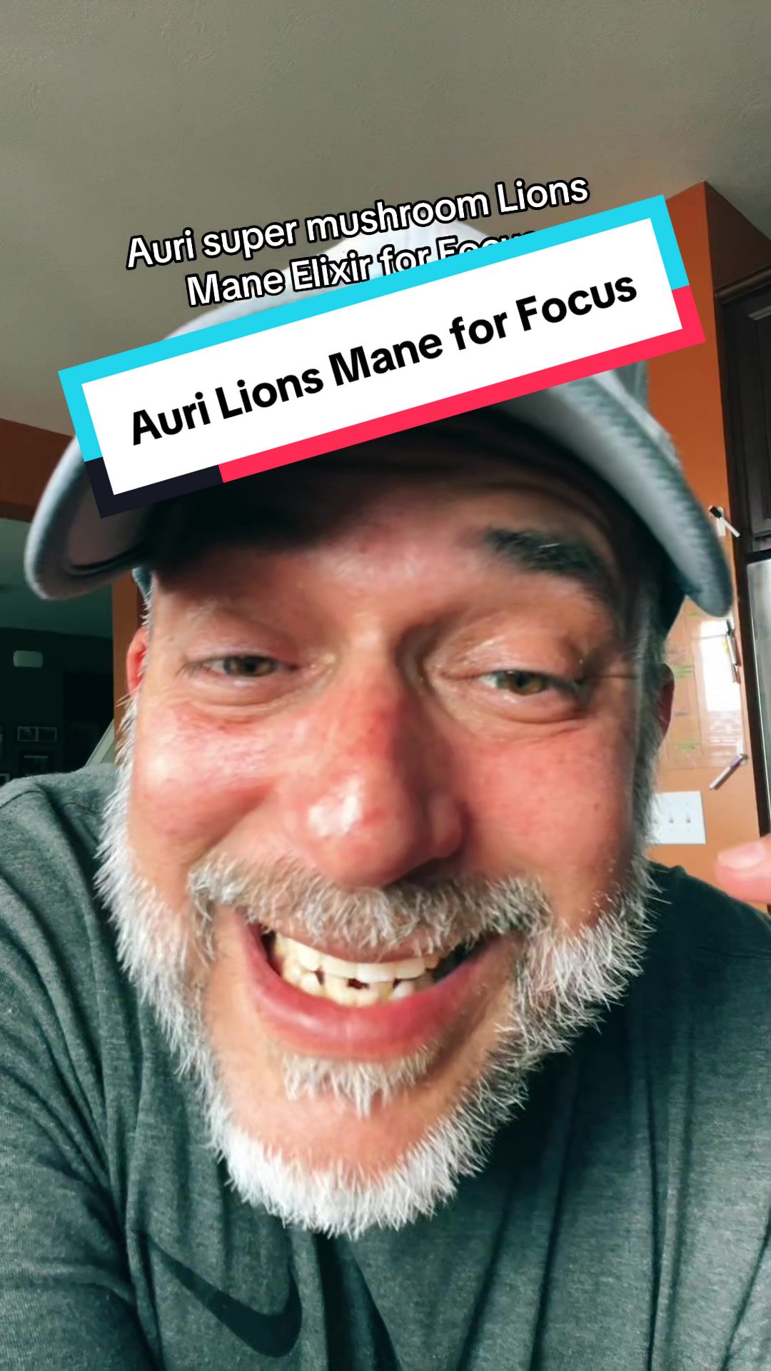 TikTok post by @itsmemaxx76 for Auri Nutrition. Caption reads: [...] #mushroom #lionsmane #auri @Auri Nutrition....