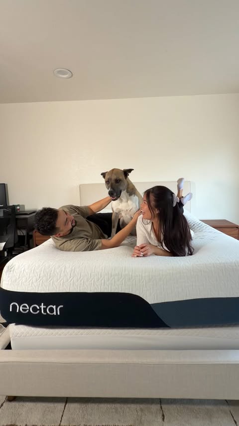 Instagram post by @christina.n.luu for Nectar Sleep. Caption reads: ASMR unboxing my sleeping bundle from @nectarsleep....