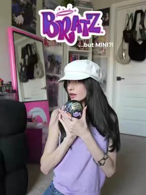 TikTok post by @actually_adrienne for Miniverse. Caption reads: [...] mini @bratz store accessories 🤭💋Find....