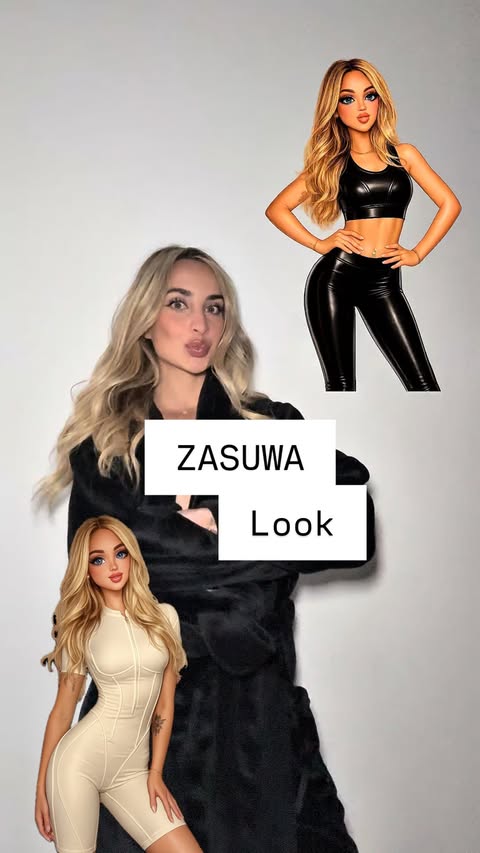 Instagram post by @carlottagrimoldi for zasuwasportswear. Caption reads: @zasuwaofficial & the minis 🖤 • #ad.