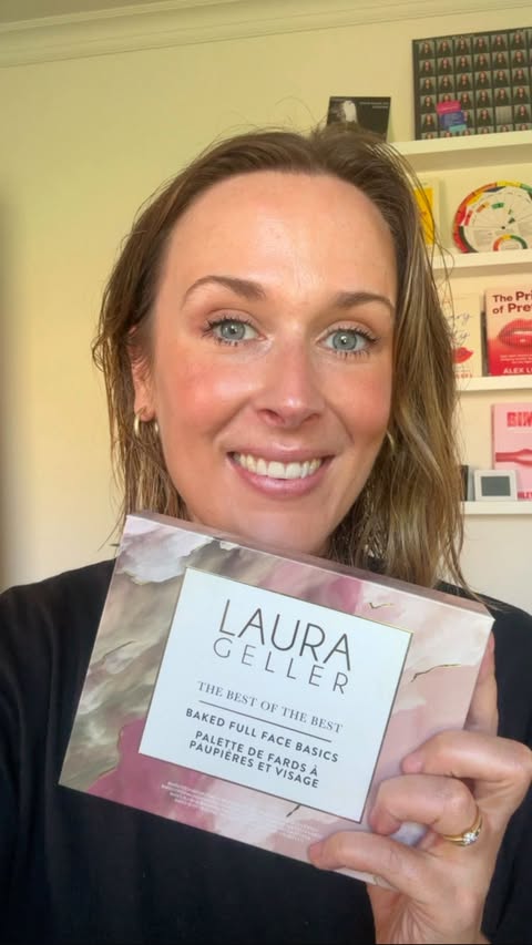 Instagram post by @genevieveturleymua for – Laura Geller. Caption reads: [...] to factor top ups throughout the day!....