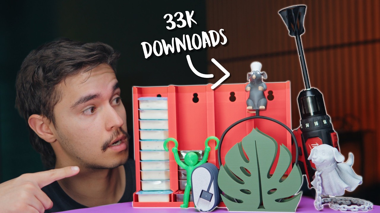 YouTube post by @jet_lea for Sound Effect Library. Caption reads: 10 Insanely Cool 3D Prints You NEED to Print This....
