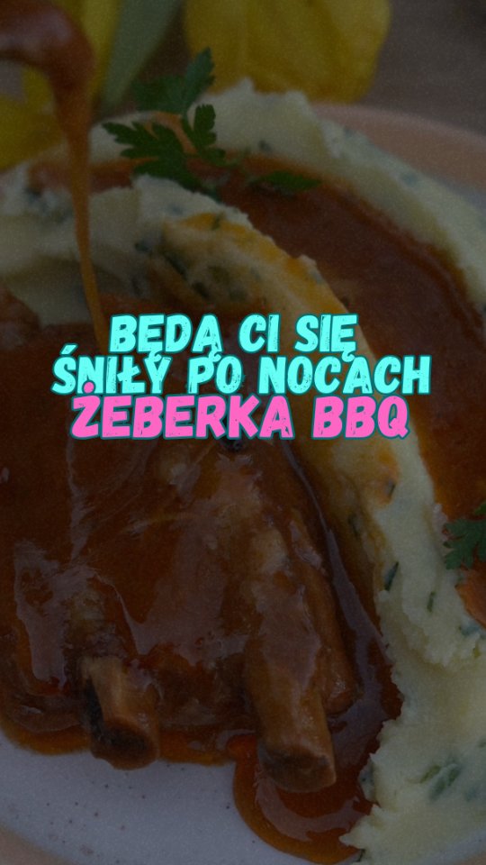 Instagram post by @zesmakiemnaty for Mięsna Paczka. Caption reads: Żeberka BBQ 👇

🔥❤️🔥Zapisz przepis na później by....