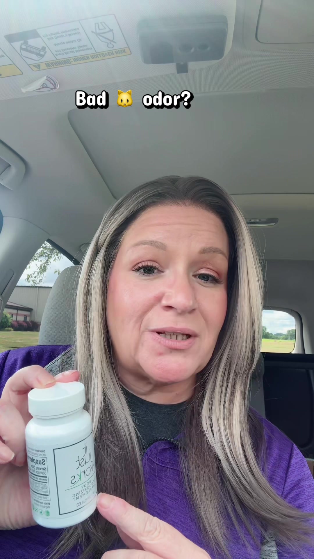 TikTok post by @kimberligray79 for It Just Works!. Caption reads: @It Just Works Wellness #bodyodor #feminineodor....