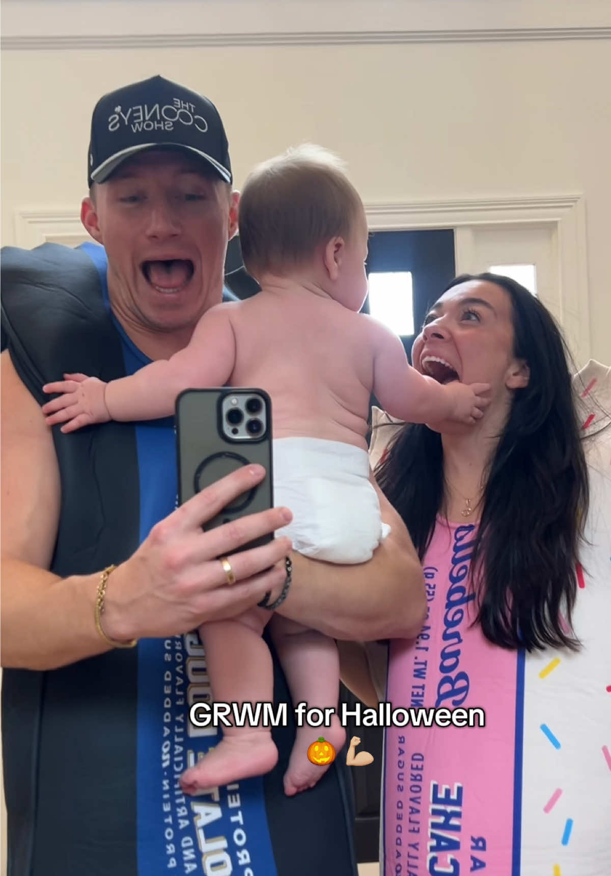 TikTok post by @kevincooneyy for Barebells. Caption reads: I believe she is saying @Barebells USA is going to....