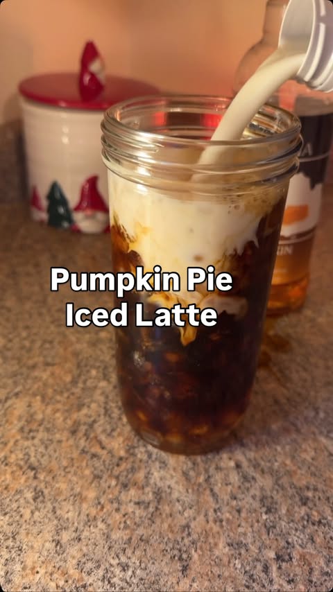 Instagram post by @missk613xo for Syruvia. Caption reads: Syruvia Pumpkin Pie Iced Latte makes every Latte....