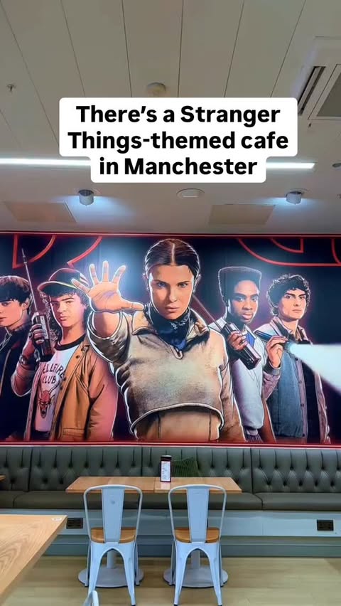 Instagram post by @secretmanchester for Primark. Caption reads: A super sci-fi, Stranger Things Café has arrived....
