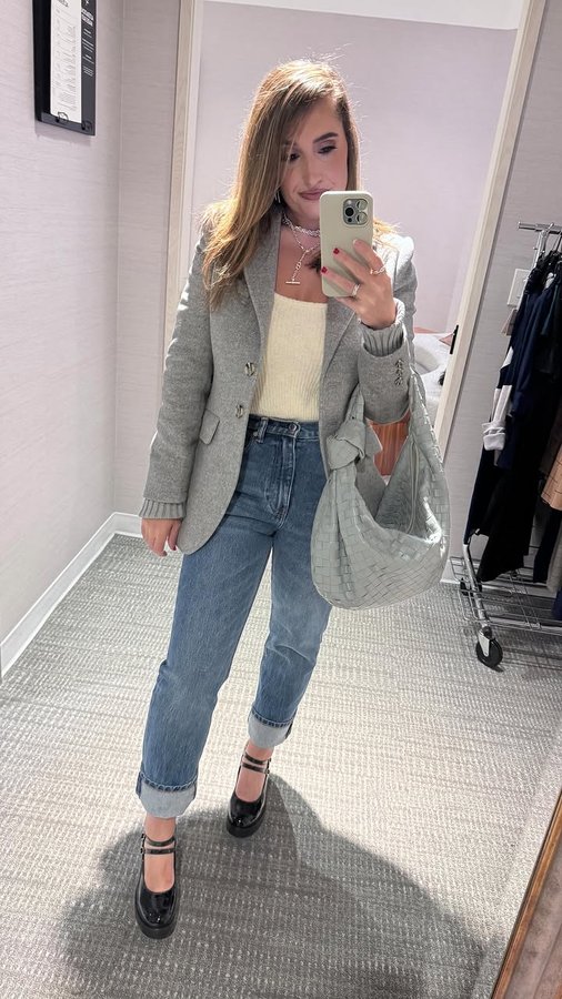 Instagram post by @juliannehopestyling for Favorite Daughter. Caption reads: [...] in stories 🤍 #gifted....