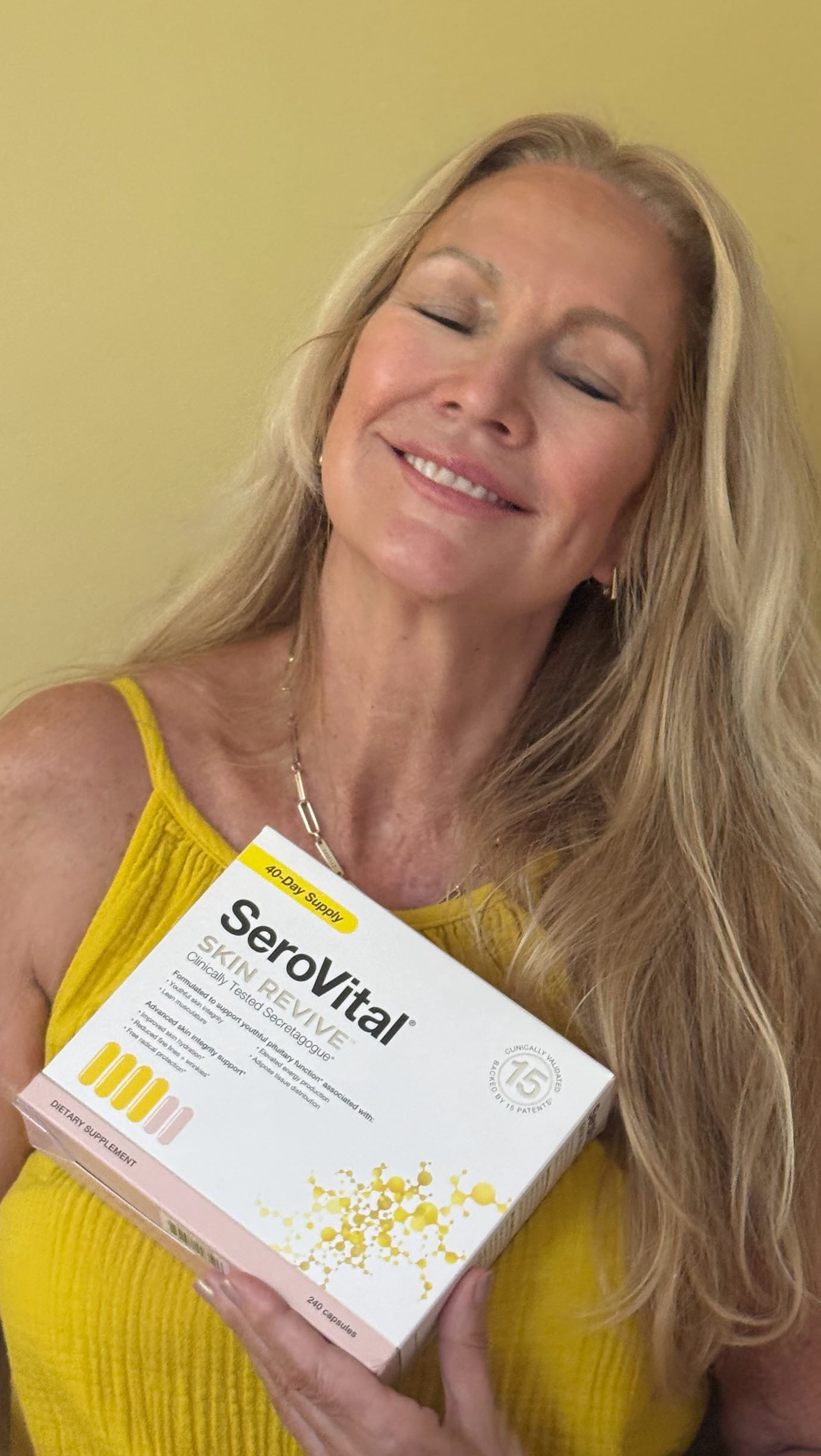 Instagram post by @angelapaul for serovital. Caption reads: [...] you to the brilliant new launch from....