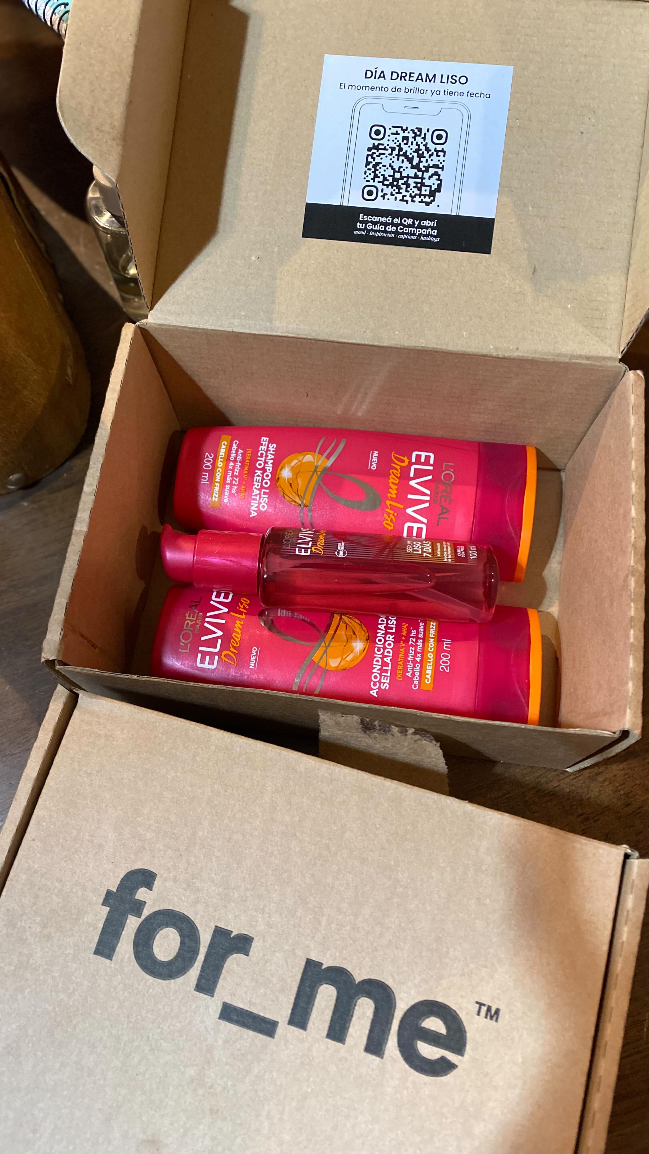 Instagram post by @china.berrondo for ForMe Tips. Caption reads: Mi secreto para un liso perfecto: Elvive Dream....