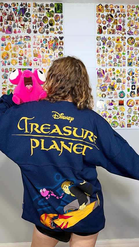 Instagram post by @pincessshannon for Spirit Jersey. Caption reads: [...] first ever Treasure Planet spirit jersey is....