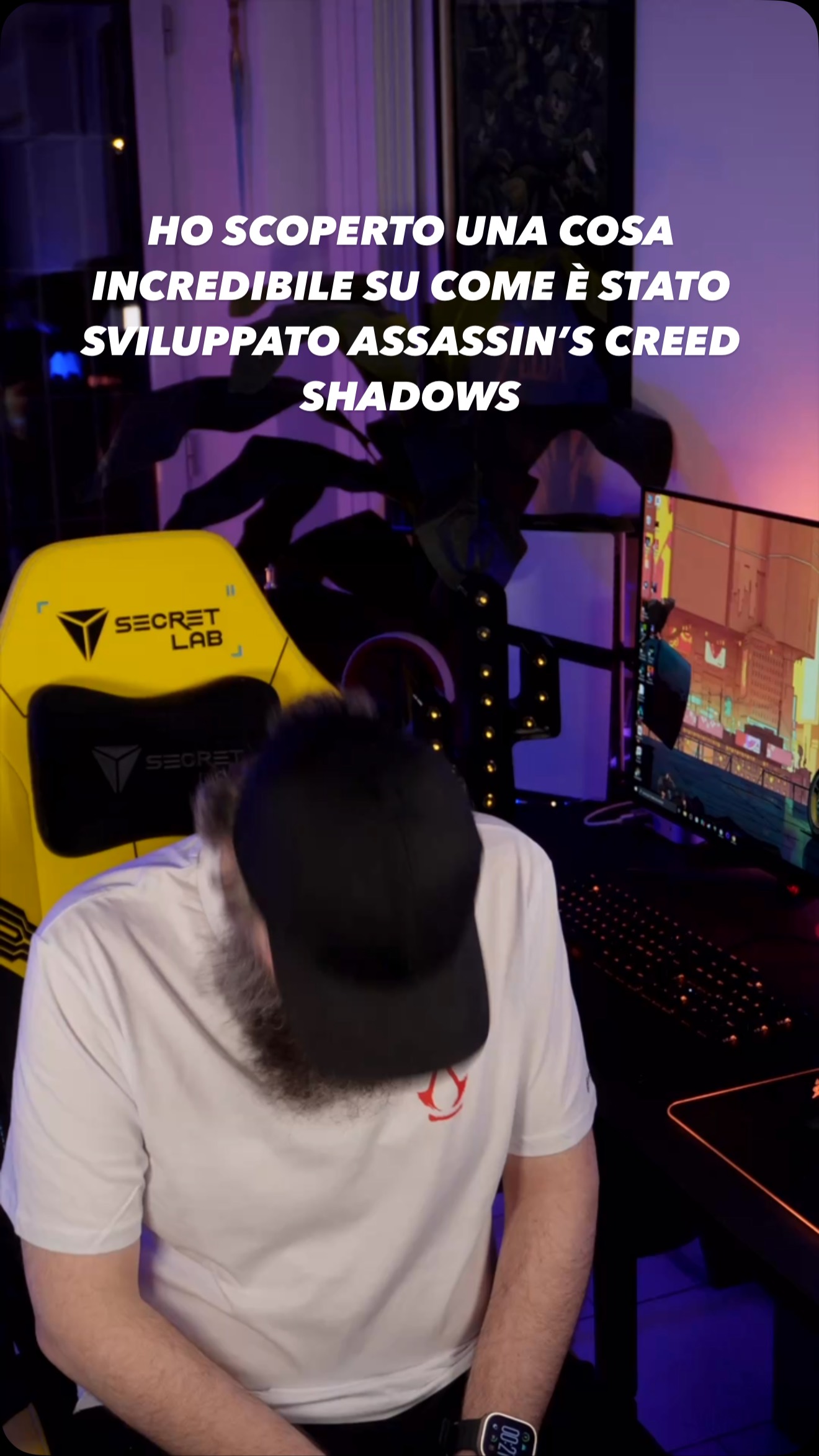 Instagram post by @save_a_gamer for Ubisoft. Caption reads: Ho scoperto una cosa incredibile su come è stato....