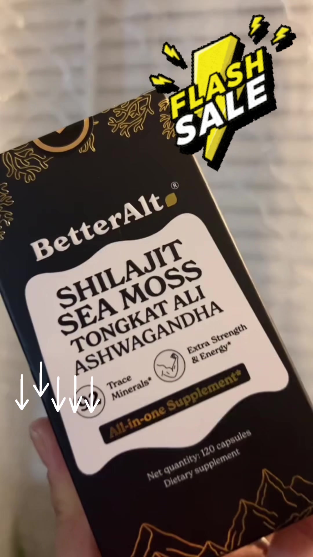 TikTok post by @i_amsapna for Better Alt. Caption reads: [...] #tiktokshop #dailywellness #shilajit....