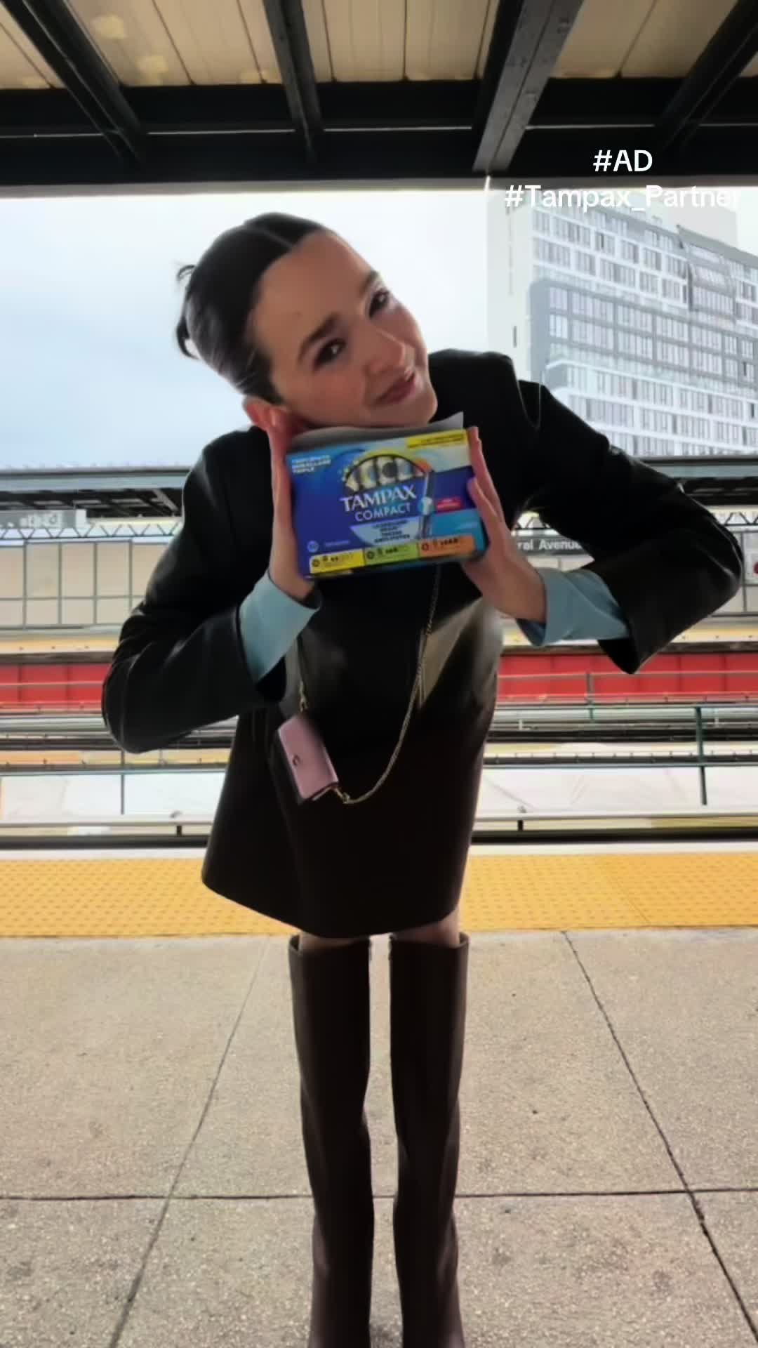 TikTok post by @lohannysant for Tampax. Caption reads: #ad #tampax_partner From now on I’ll be keeping a....