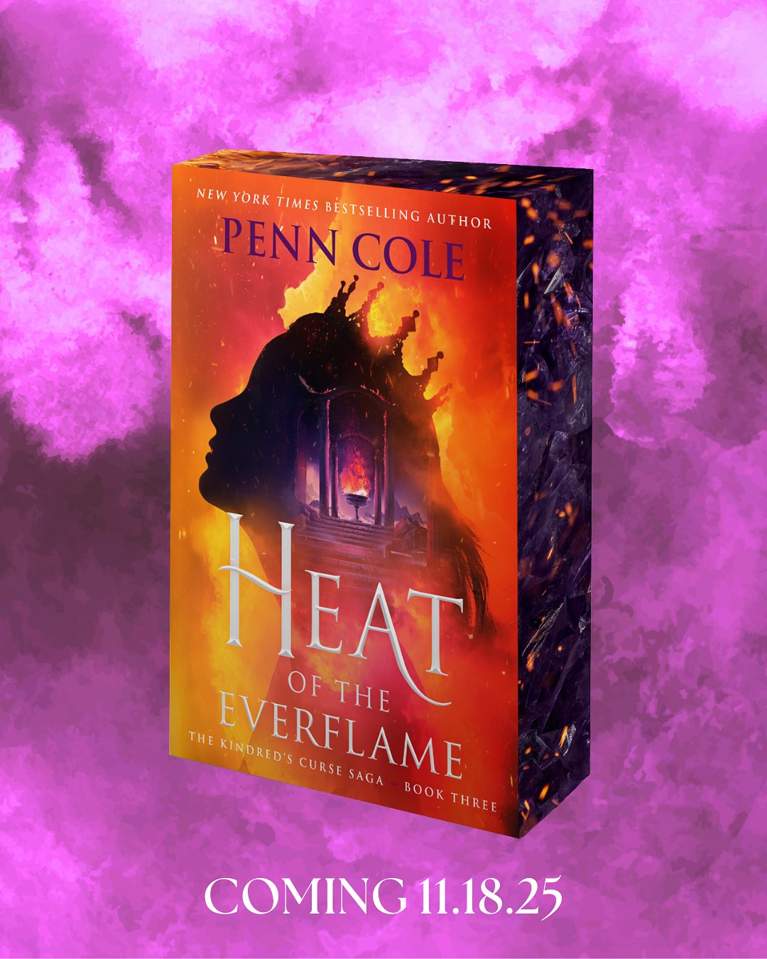 Instagram post by @authorpenncole for Atria Books. Caption reads: So many of you have asked about the sprayed edges....