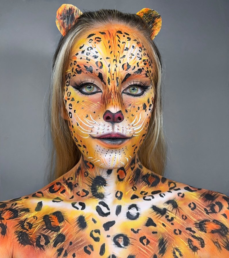 Instagram post by @leahcomptonn for Rock & Ruddle. Caption reads: Leopard 🐆
Inspired by my @rockandruddle leopard....