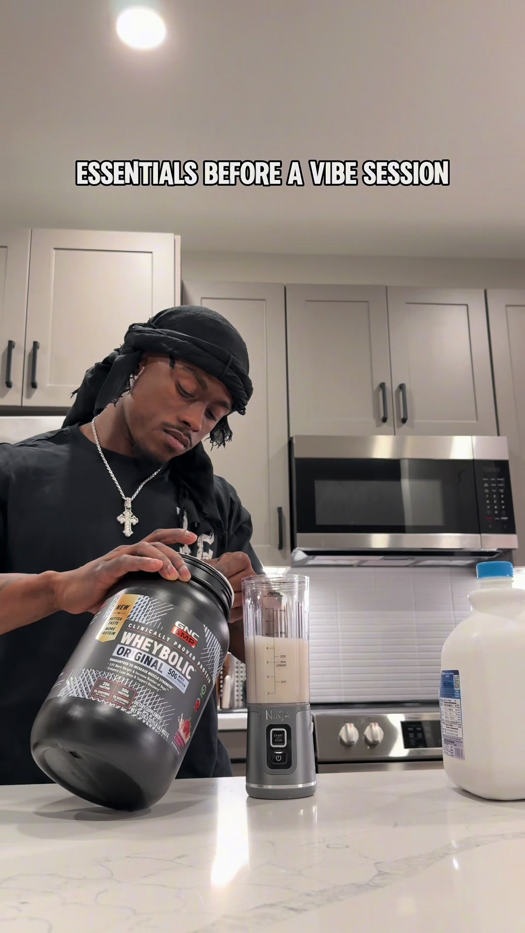 TikTok post by @globalroze for GNC. Caption reads: These vibes are fueled by @GNC Live Well they’re a....
