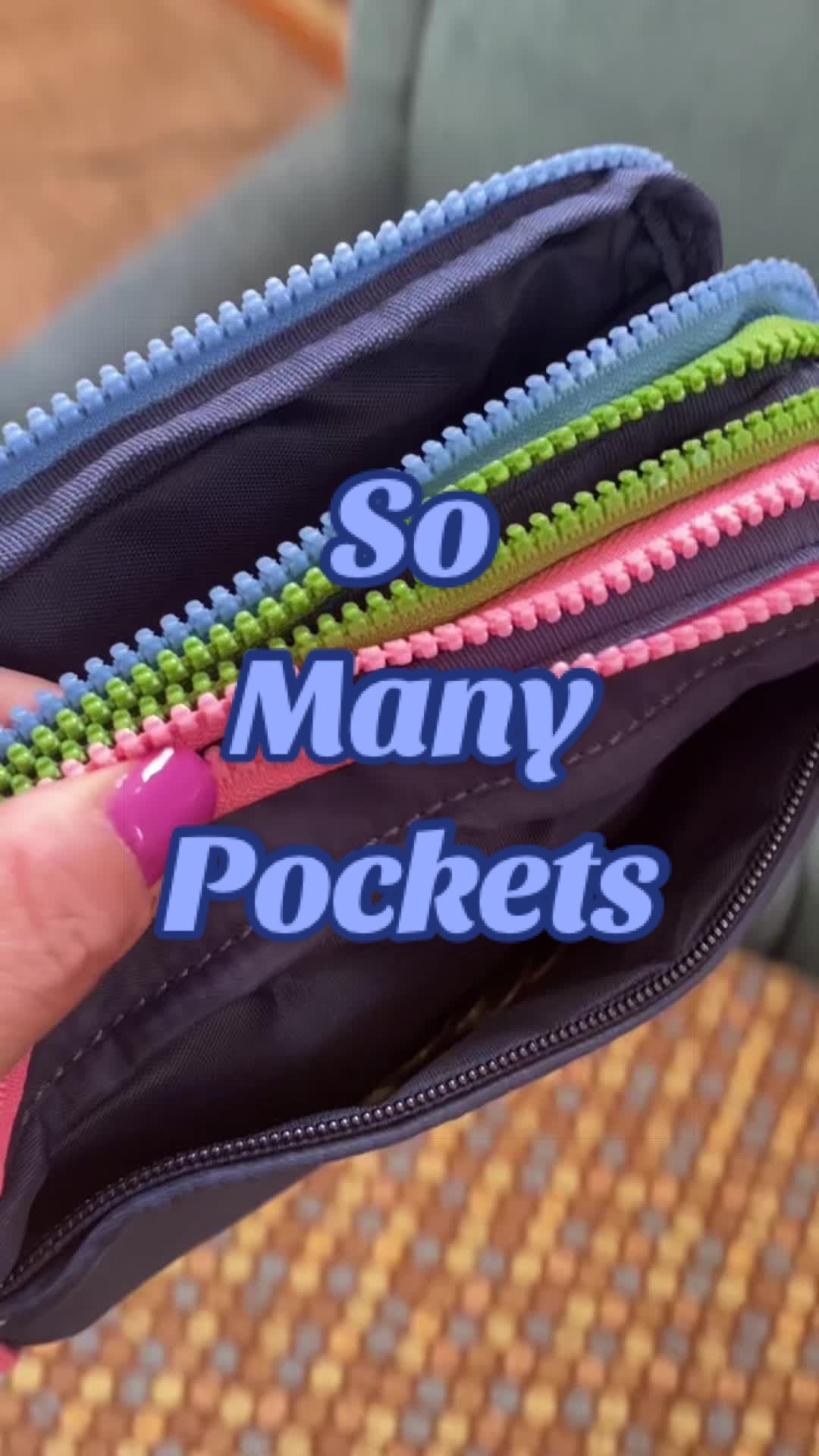 TikTok post by @mama5.finds for HKCLUF US. Caption reads: [...] #multipocketwallet #walletpurse @HKCLUF US.