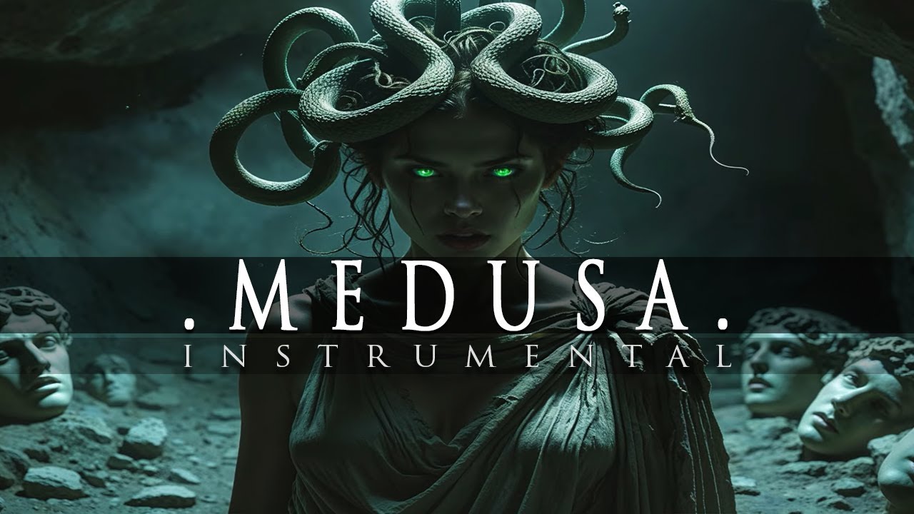 YouTube post by @DIDKERProducer for BeatStars. Caption reads: MEDUSA - HIPHOP BEAT DARK EPIC CHOIR ORCHESTRAL....