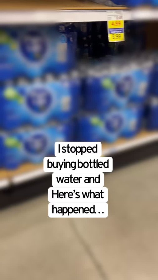 Instagram post by @lizdean for Aquasana. Caption reads: #ad I stopped buying bottled water - and saved....