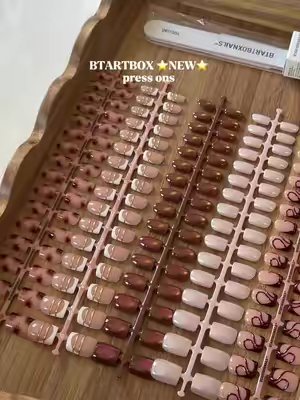 TikTok post by @beamersnboba for BTArtbox. Caption reads: I love @BTArtboxnails their quality is unmatched....