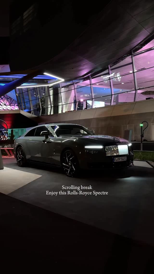Instagram post by @the.mattbook for Rolls-Royce Motor Cars. Caption reads: [Ad] Enjoy the Rolls-Royce Spectre 😮‍💨....
