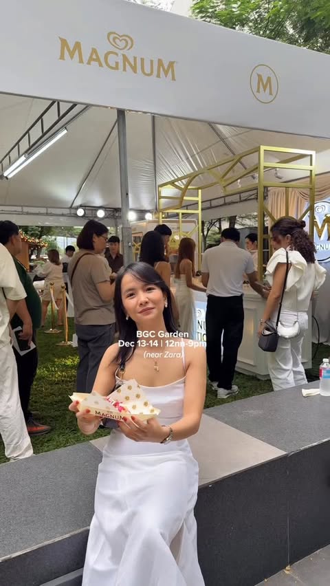 Instagram post by @reenaaatienza for Magnum Ice Cream. Caption reads: good things really come back like the Magnum White....