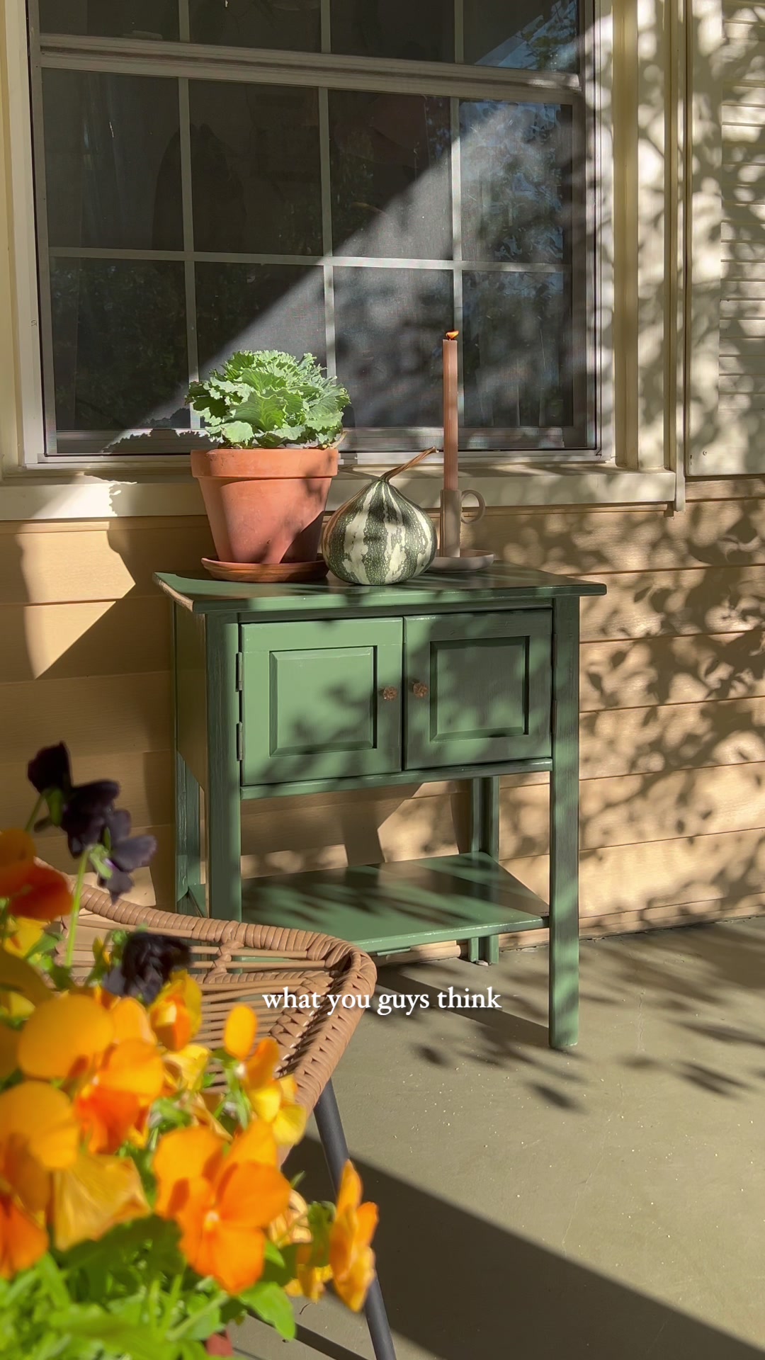 TikTok post by @goldenhourabode for Beyond Paint. Caption reads: [...] porch! let’s give it a makeover with....