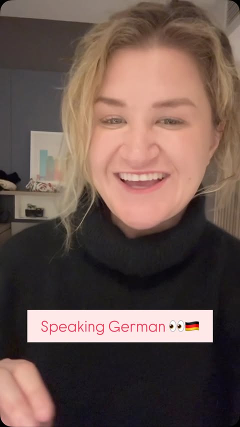 Instagram post by @kacierose_ for Babbel. Caption reads: [...] my German ancestors proud 😌🇩🇪  Go....