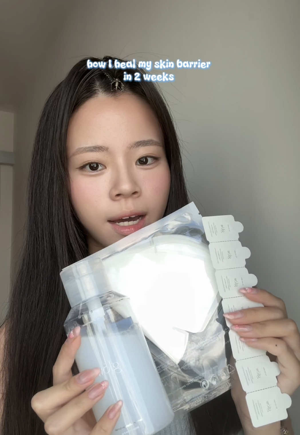 TikTok post by @xchvoex for Glow Is Here. Caption reads: trust me on this 3 step skincare combo from glow,....