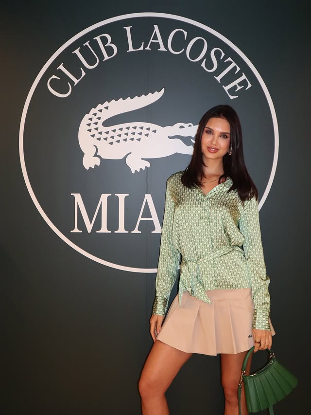 Instagram post by @nastyaswan for Lacoste. Caption reads: [...] to attend Miami Open finals with @lacoste at....