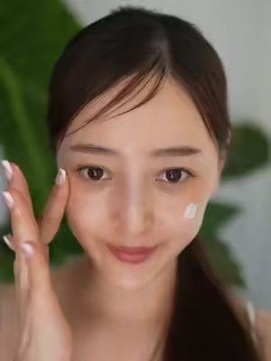 TikTok post by @moabeauty1 for Hanskin Skincare. Caption reads: Two steps before bed for hydrated, glowy-looking....