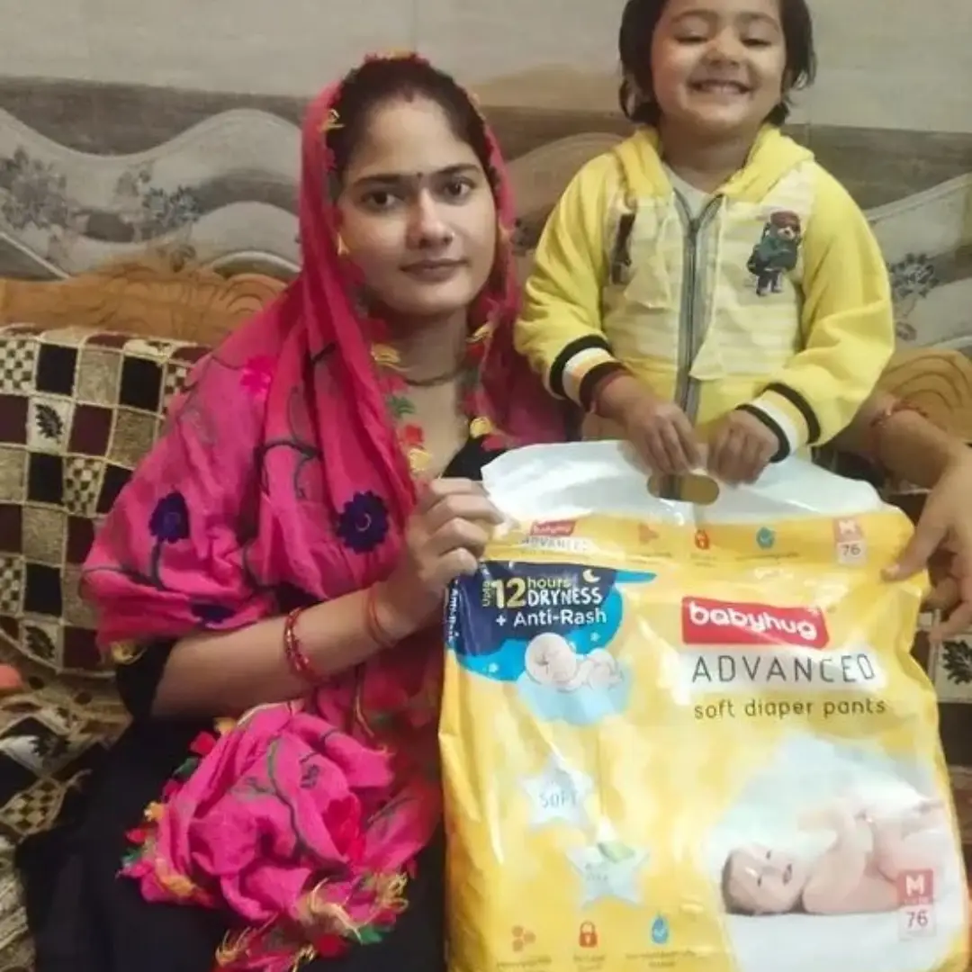 Instagram post by @rekha_choudhary991 for Babyhug. Caption reads: [...] and protected from rashes. That's why....