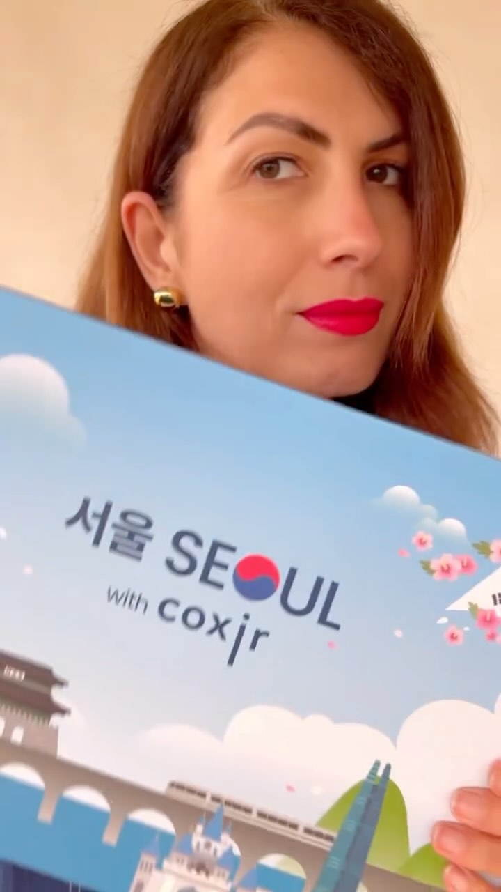 Instagram post by @lifemyco for Coxir. Caption reads: Welcome to Seoul 🇰🇷 @coxir_official 
Routine....