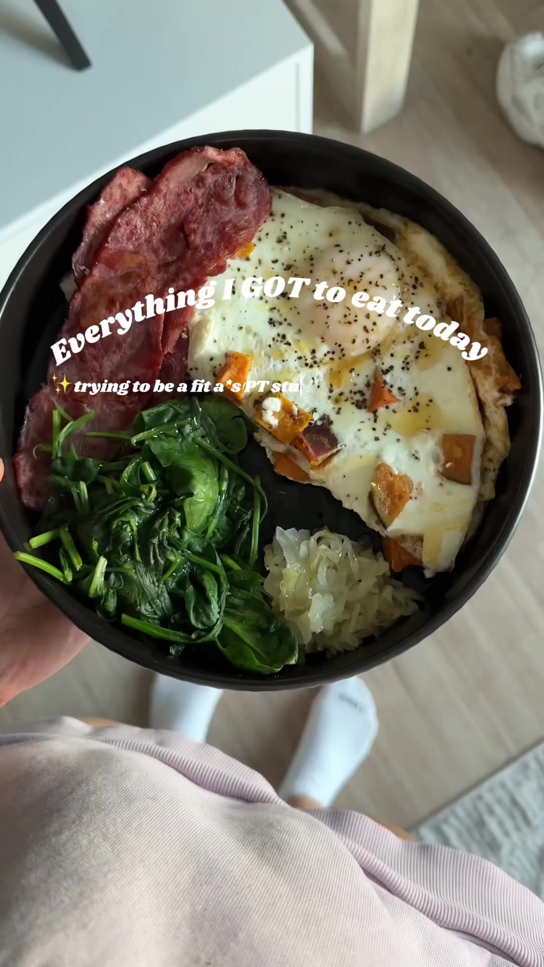 TikTok post by @breeezyt for IQBAR. Caption reads: Everything I got to eat today to look and feel my....