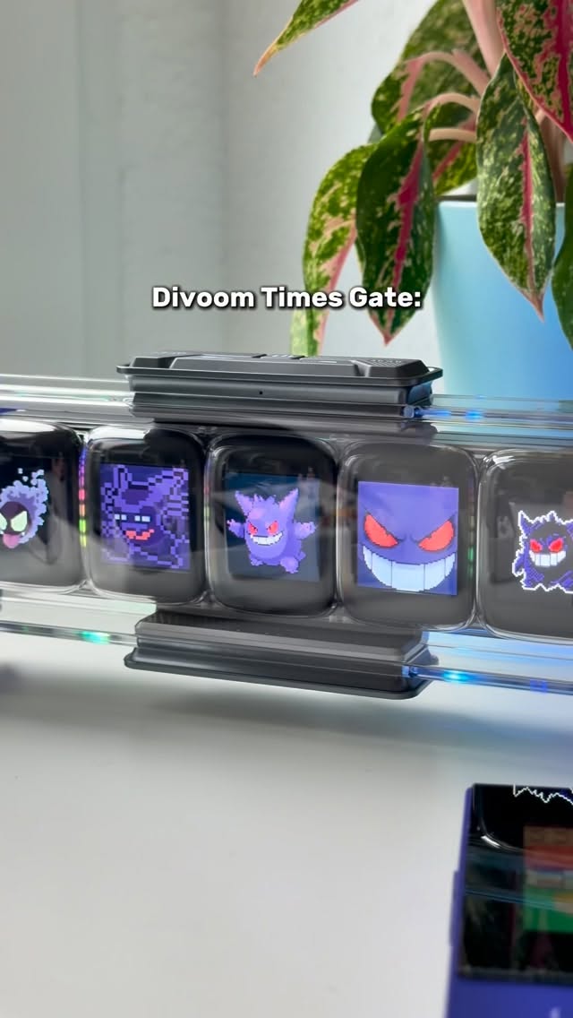 Instagram post by @epic_robs for Divoom. Caption reads: Just unboxed the Divoom Times Gate — the ultimate....