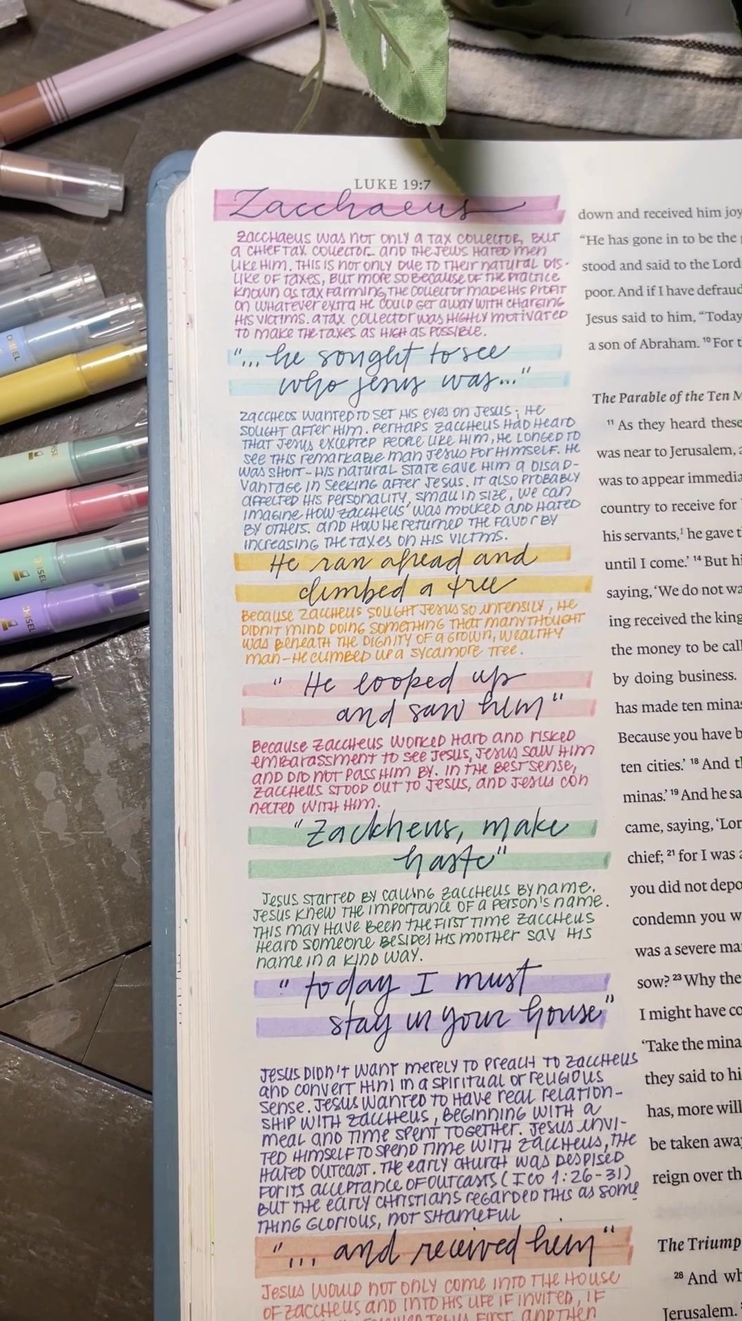 TikTok post by @truthbtold_cg for Writech. Caption reads: [...] 📖 Luke 19:1–10 Journaling with my Writech....
