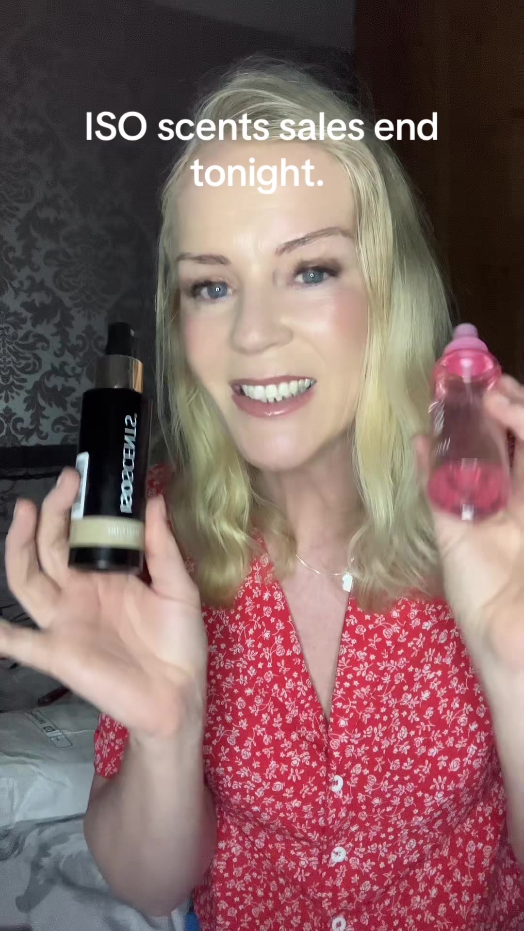 TikTok post by @rkeogh47 for ISOCLEAN Ireland. Caption reads: ISOSCENTS For Skin - Fragrance Mist 100ml - Vegan....