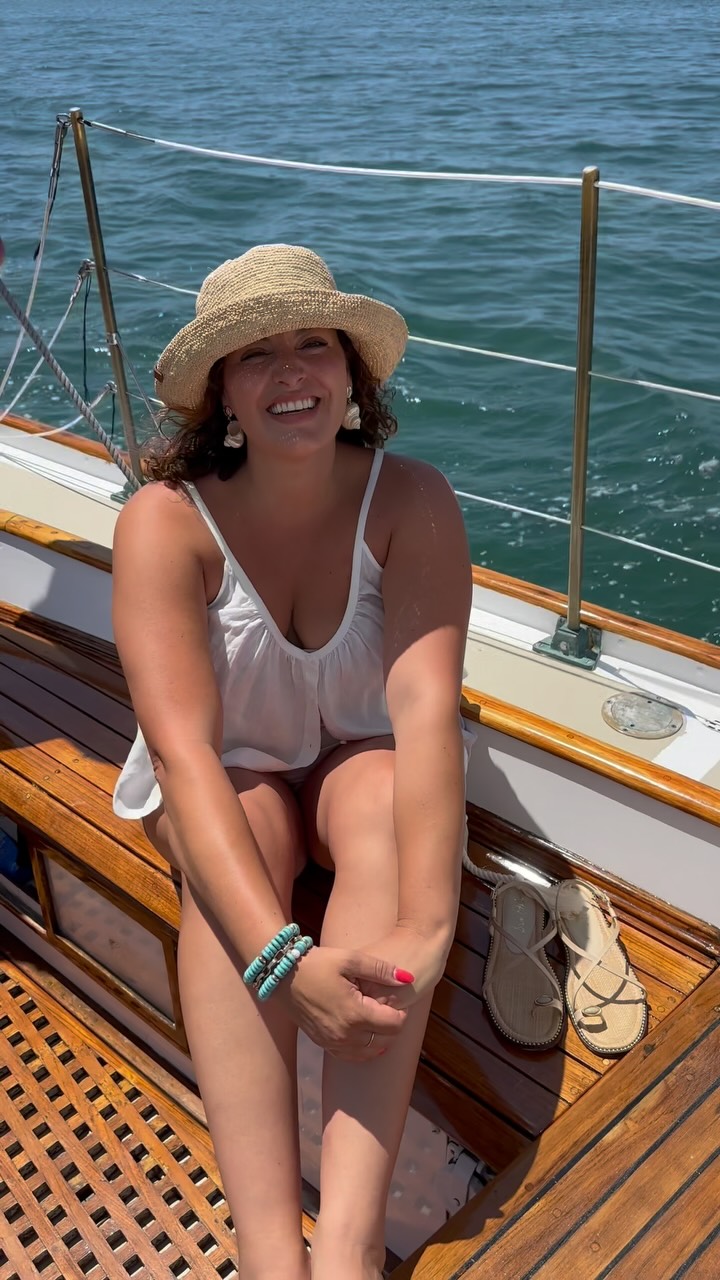 Instagram post by @kristinazias for Sam Edelman. Caption reads: Summer as a verb from here on out @sam_edelman....