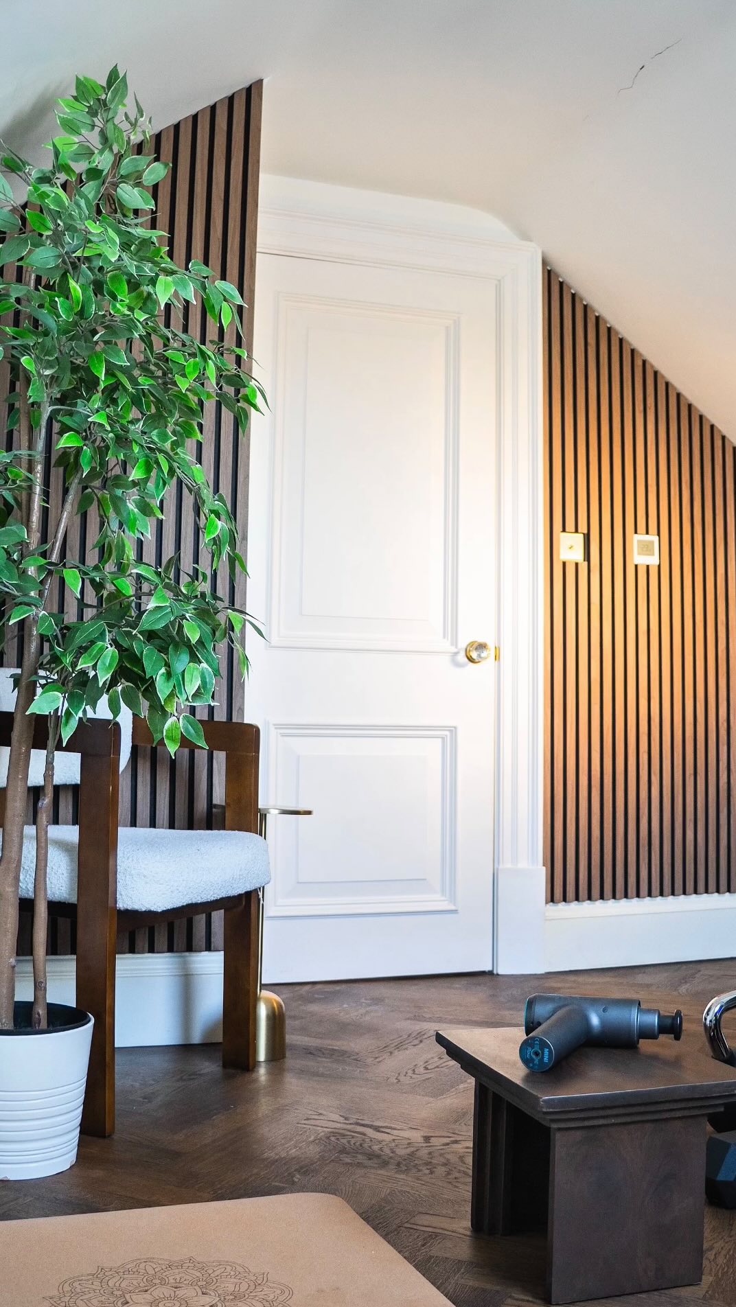 Instagram post by @ourthomashome for Naturewall. Caption reads: Say hello to our new wall panels from @naturewall....