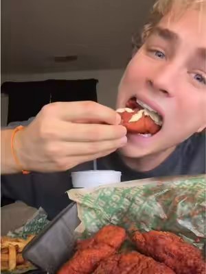 TikTok post by @adizzyeats for Truff. Caption reads: Wingstop with Truff! Go try this now, you can get....