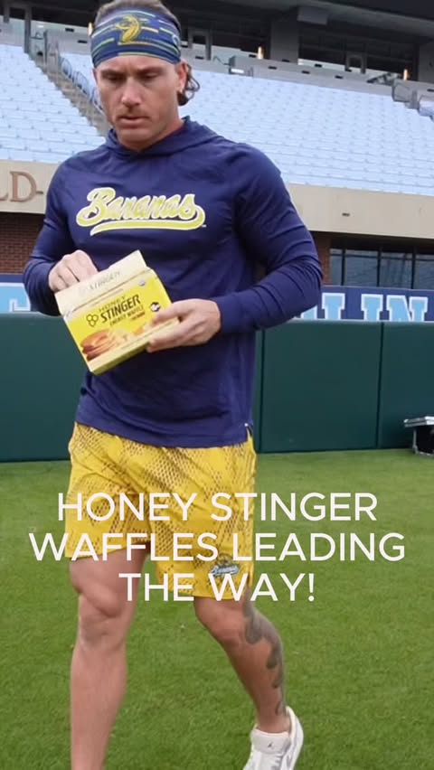 Instagram post by @danny__bananas for Honey Stinger. Caption reads: @honeystinger fuels the body and fuels [...].